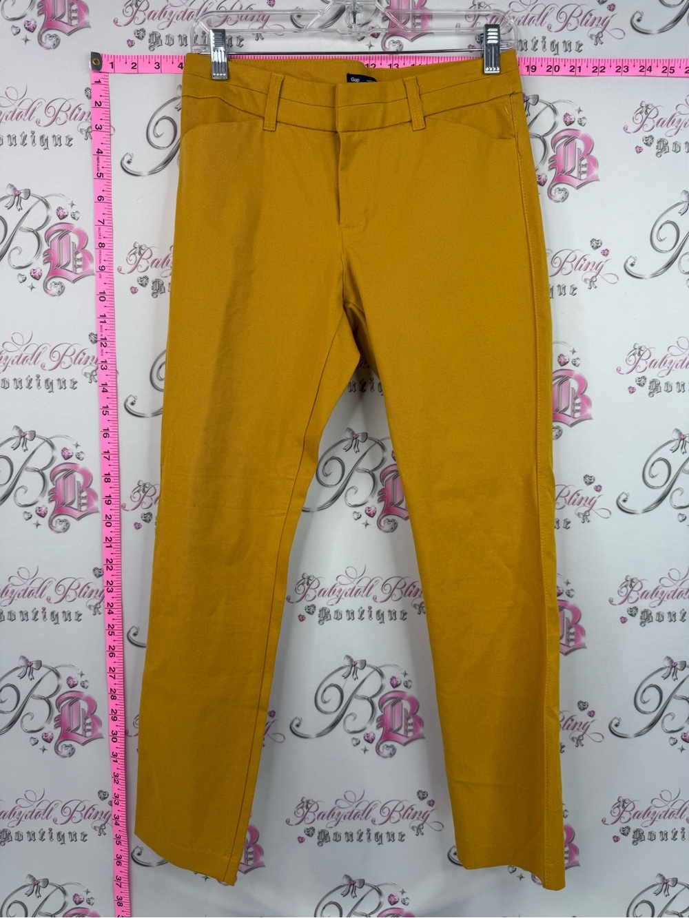 GAP pants slim city crop pants Mustard Yellow Straight Dress Pants